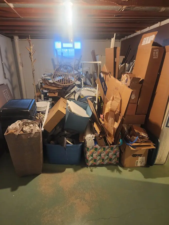 Roll-off dumpster container at job site for Cleanout Dumpster Rental in Reminderville